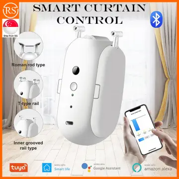 Tuya BLE Smart Curtain Motor Voice Control Electric Curtain Robot APP  Control Timer Settings Compatible With Alexa Google Home