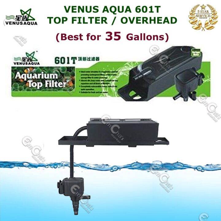 【COD】 VENUS AQUA Aquarium Top Filter 601t Overhead (10 Watts) For 35