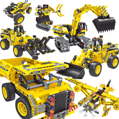 ใหม่2 In 1 Compatile Technical City Engineering Building Blocks Excavator Digger Truck Plane Robot Kits ของเล่นอิฐ Child