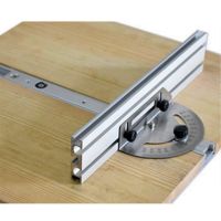 Miter Gauge Sistem Pagar Alat Pertukangan Blok Dorong dengan Penggaris Pelat Sudut untuk Gergaji Meja Gergaji Pita Meja Router Joiners