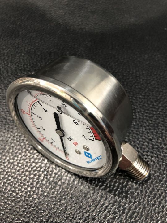 เกจวัดแรงดันคุณภาพสูง-oil-filled-pressure-gauge-0-7-bar-และ-0-10-bar-แรงดันลม-แรงดันน้ำ-แรงดันน้ำมัน