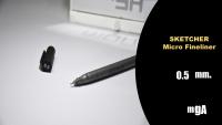 M&amp;G ACPN0342 ปากกาตัดเส้น  สีดำ ขนาดหัว  0.5mm. SKETCHER Micro Fineliner Pigment Ink 2ด้ามต่อ1แพ็ค เส้นคมชัดมาก เส้นเฉียบมาก วาดได้ลื่นมากๆไม่มีแตกออกมาตามเยื่อกระดาษ หัวนุ่มมาก เวลาเขียนหรือวาด รู้สึกว่าเส้นพริ้ว แห้งไวมาก กันน้ำแน่นอน 100%สามารถลงสีทับเ