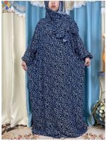 【YF】 2023 New Muslim Cotton Abaya For Women Ramadan Prayer Dubai Turkey Middle East Femme Robe Floral Loose African Dress Scarfs Join