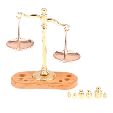 Car Acessories Small Brass Weight Scale Mini Balance Scales Weight Mini  Weight Model Balance Scale Kids Lab Scales Weight