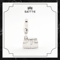 [SETTE] Hot Pant Charm For Pendant/Bracelet Silver 925 Rhodium Plated - BTS1898 [เซตเต้] จี้ชาร์มรูปกางเกงขาสั้น ตัวเรือนเงิน 925 ชุบโรเดียม