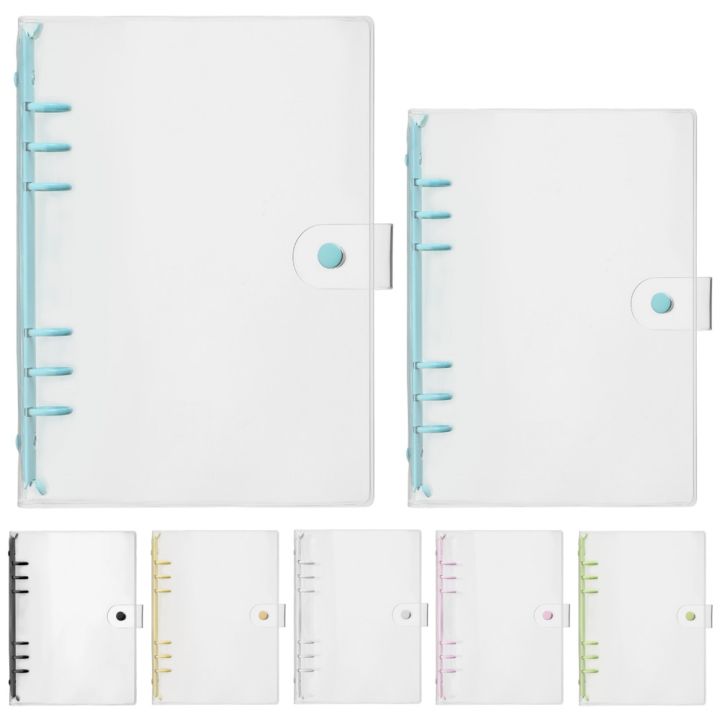 cc-a5-a6-loose-leaf-notebook-cover-folder-transparent-binder-file-storage-student-diary-planner-clip