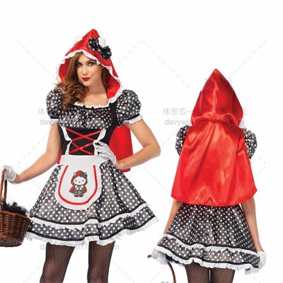 [COD] fun uniform new maid costume Riding Hood role-playing princess checkered
