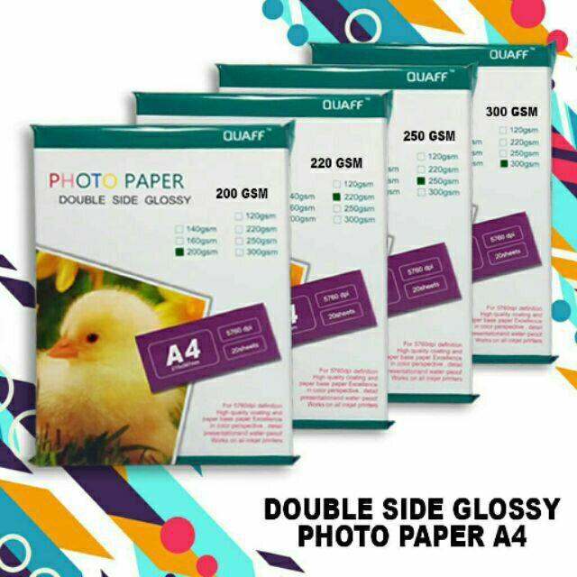 Double sided glossy photo paper a4 size lazada ph