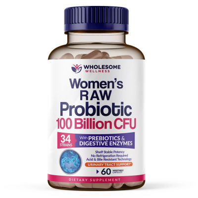 Wholesome Wellness Women’s Raw Probiotic 100 Billion CFU 60 Capsules