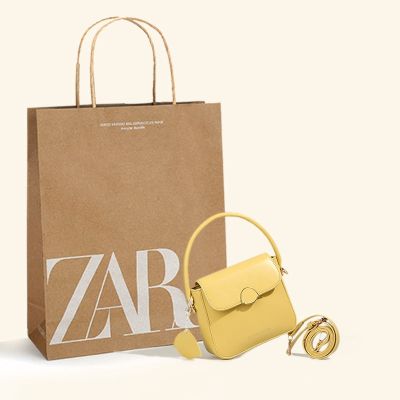 Zara⑤ 2023เบามากกระเป๋าสไตล์ร้อนแรงรู้สึกเล็กๆกระเป๋างานเลี้ยงผู้หญิง Xia แฟชั่นโจ๊กเกอร์สีเหลืองมะนาวกระเป๋าสายไหล่เดียว