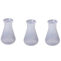 3X Plastic Transparent Laboratory Chemical Erlenmeyer Flasks Container Bottle - 250 Ml