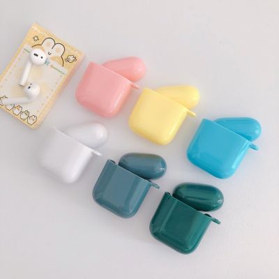 Glossy Solid Color TPU Case For Apple AirPods Pro Wireless Headphone Protector Jelly Soft Silicone Cover For Air Pods 1 2 Box Wireless Earbud Cases