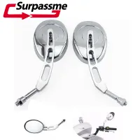 Motorcycle Mirrors Chrome Universal 10mm Rearview Mirror For Motorbike Scooter E-bike Dirt Bike Motocross Motorbike Accessories