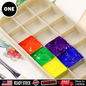 1pc Three-in-one Palette Color Box And Brush Washing Bucket Art Set, With Paint  Brush Organizer, Palette Box And Brush Cleaner