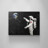 Ultra HD พิมพ์ผ้าใบ Earth นักบินอวกาศ Ball Wall Art ภาพวาด Modular ภาพบ้านสไตล์ใหม่ตกแต่งโปสเตอร์ห้องนั่งเล่น Framework