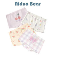 2023 กางเกงบ็อกเซอร์สาว Niduo Bear ของแท้ ชุดชั้นในเด็กผ้าฝ้ายแท้การ์ตูนสองกล่อง 923