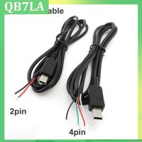 2pin 4pin Mini USB Male Jack Power Cable 5Pin DIY Charging Data Transmission Connector Welding 1m Wire repair 2 4 Core charger QB7LA Shop