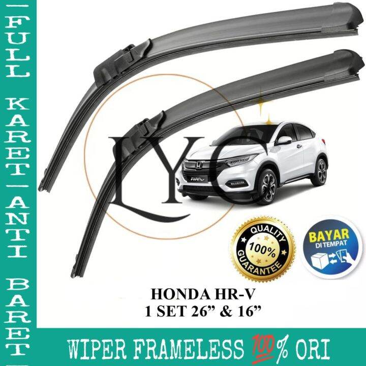 Wiper Frameless Full Karet Anti Baret Honda HRV HRV 1 Set Kanan dan Kiri Larisyo Lazada Indonesia