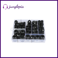 JUNGLEPIA สายเคเบิลสีดำกันน้ำ50ชิ้น,หัวต่อเชื่อมต่อสายเคเบิลพลาสติกไนล่อนชนิด M