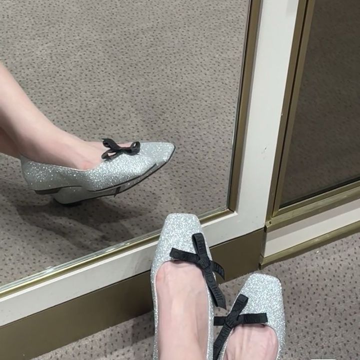 fashionable-and-versatile-summer-bow-tie-with-fine-glitter-flat-sole-single-shoe