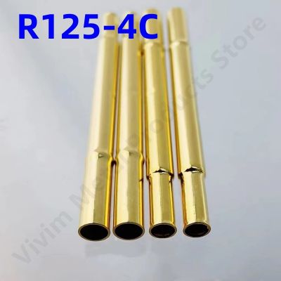 【LZ】 100 PCS/Pack Test Probe Tapered Brass Tube R125-4C Gold Spring Test Probe Test Glod Tool Receptacle Pin Socket