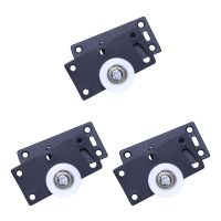 3Sets Sliding Door Wheels Rollers Pulleys Runners for Cupboard Wardrobe Cabinet Smoothly &amp; Mute Nylon Wheels