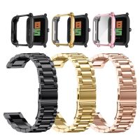 [Hot K] เคสป้องกันสำหรับ Amazfit Bip U Pro S Lite GTS 2 2e 3สร้อยข้อมือเล็กๆสายนาฬิกาสแตนเลส