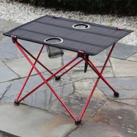 Outdoor ultra-light aluminum alloy portable folding table picnic tea camping barbecue square small Outdoor camping