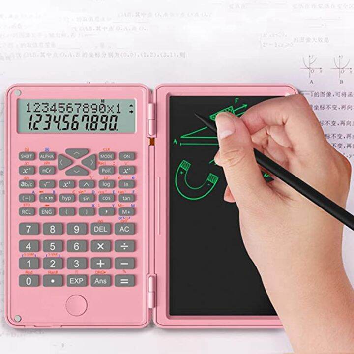 scientific-calculators-12-digit-lcd-display-with-erasable-writing-tablet-foldable-for-home-school-meeting-and-study