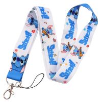 Lilo Stitch Neck Keychain Necklace Webbings Ribbons Anime Cartoon Neck Strap Lanyard ID badge Holder Keychain Lanyards Gifts Bag Accessories