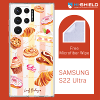 HI-SHIELD Stylish เคสใสกันกระแทก Samsung S22ultra รุ่น Bakery2