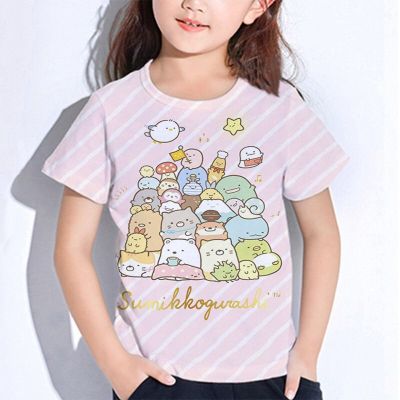 Kids Sumikko Gurashi T-shirts Summer Children Cartoon 3D Print T Shirts Boys Girls Teens Tshirts Camiseta Toddler Anime Tee Tops