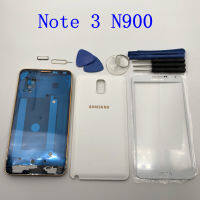 Note3 Full Housing สำหรับ Samsung Galaxy Note 3 N900 N9005 N9006ด้านหน้ากรอบ LCD + ฝาหลัง + กระจกด้านนอก + เลนส์กล้องถ่ายรูป