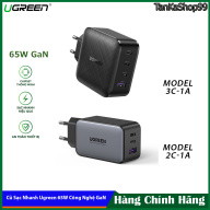 Củ Sạc 4 Cổng Ugreen 65W GaN, 3 Usb-C + 1 Usb-A, Sạc Nhanh Iphone,Samsung thumbnail