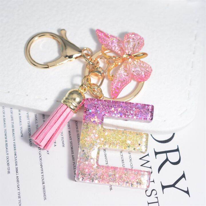 bling-gradient-sequin-filled-letters-keychain-cute-pink-butterfly-tassel-a-z-26-initials-keyring-for-car-keys-purse-decoration-key-chains