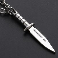 【HOT】۞ Gothic Dark Dagger Pendant Necklace Metal Goth Necklaces Men Hip-pop Punk Jewelry Gifts