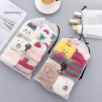 [DOW] Cute Portable Travel Laundry Drawstring Bag Cat Print Underwear Sundries Pouch