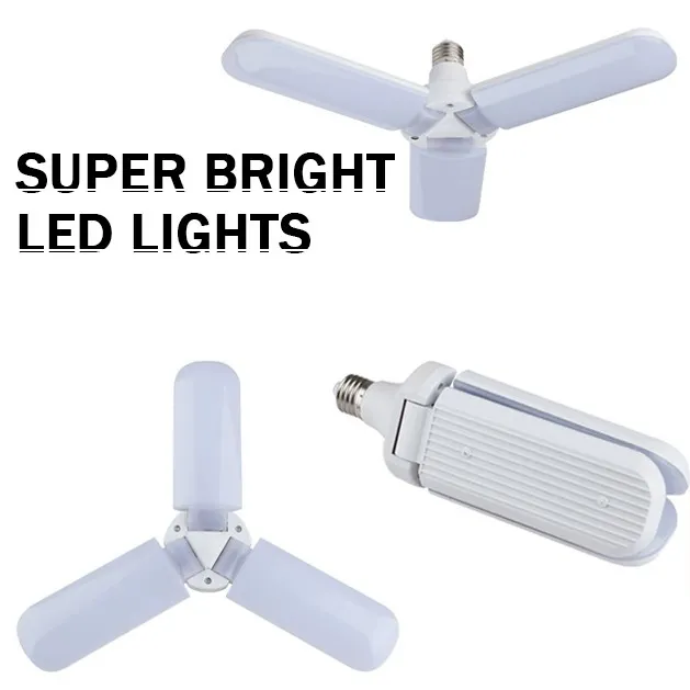 High power 45W 6500K AC170-265V Foldable Fan Blade LED Light Bulb ...