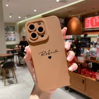 [Chaoke digital branch] ชื่อส่วนบุคคล Love เคสโทรศัพท์รูปหัวใจสำหรับ iPhone 13 Pro Max 11 12 7 8 Plus X XS XR Minimalist สไตล์ฝาครอบเลนส์ป้องกันเลนส์