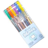 Telecorsa ปากกาเจล 6สี (แพ็ค6ด้าม) รุ่น 6-Colourful-pen-05b-OKs
