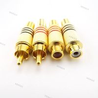 2PCS RCA Male Female Connector Socket Plug Adapter Solder Type for Audio Cable Video CCTV Camera WDAGTH