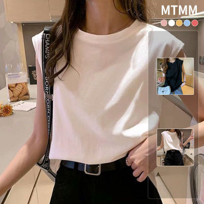 MTM297 เสื้อกั๊กสีขาวในช่วงฤดูร้อนหญิงหลวมคอกลมแขนกุดเสื้อทำงานสวมใส่ภายในเสื้อ bottoming ฤดูร้อนขนาดใหญ่