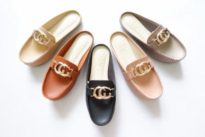 Lily Shoes รองดท้าคัทชูสวยๆ แบบอะไหล่ตัว CC เปิดส้น ไซส์ 36 - 45