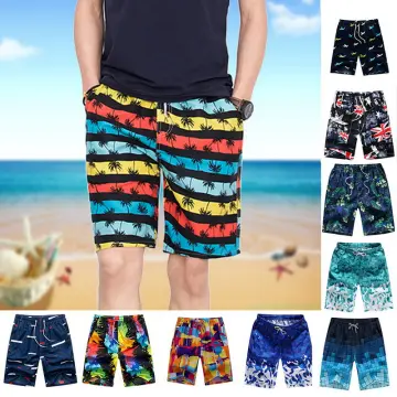 Plus Size Men's Colorful Beach Short Summer Baggy Holiday - Temu Australia
