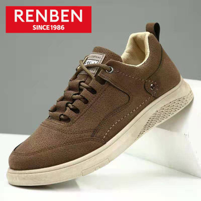RENBEN Men S Breathable All-Match Sports Shoes Men S Canvas Shoes Men S Sneakers Waterproof Artificial Leather Fabric