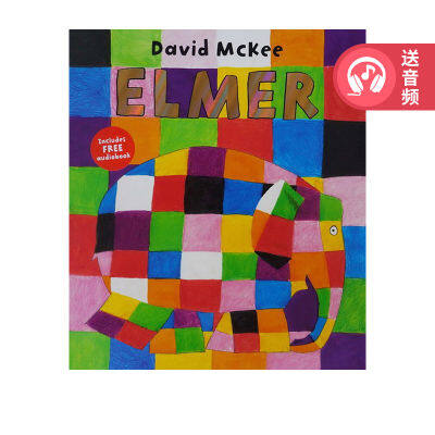 Elmer Plaid elephant Emma English original Wu minlan book list picture book 123 picture book for teaching children self-awareness paperback audio David McKee