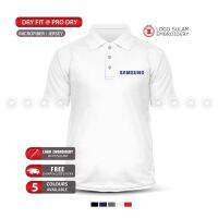 เสื้อโปโลไมโครไฟเบอร์,สมาร์ทโฟนอิเล็กทรอนิกส์ Samsung Galaxy TV Baju ชุดยูนิฟอร์มขายสำนักงานปักลายแฟชั่น