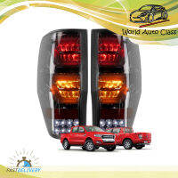 ไฟท้าย สโมคเลนส์ ซ้าย+ขวา LEDs  Ford  Aftermarket Parts Ranger T6 MC XLT Wildtrak ประตู ปี2012-2018 มีบริการเก็บเงินปลายทาง