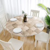 Elastic Table Cover 80120140cm Round Table Cloth Reusable Waterproof Floral Printing Stretch Tablecloth for Indoor Outdoor Use