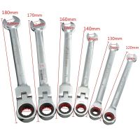 Tools Repair Metric Car Spanner Adjustable 180° Set Tool Socket Spanner Wrench Ratchet Combination 6/7/8/10/11/12mm